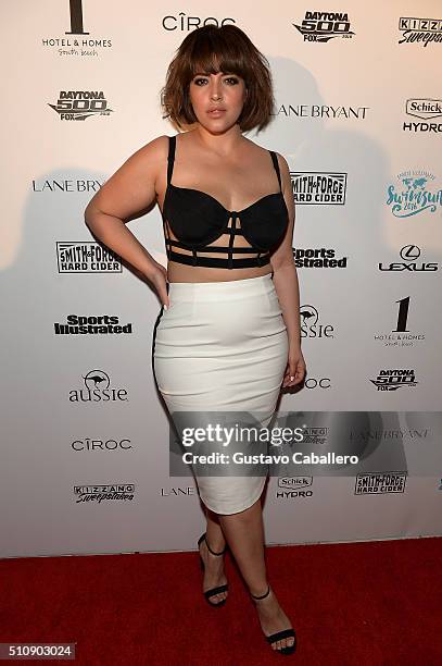 Model Denise Bidot attends the Sports Illustrated Swimsuit 2016 Swim BBQ VIP at 1 Hotel & Homes South Beach on February 17, 2016 in Miami Beach,...