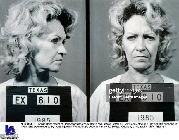 Texas Department Of Corrections Photos Of Death Row Inmate Betty Lou Beets Convicted Of Killing Her Fifth Husband In 1985. She Was Executed By Lethal...