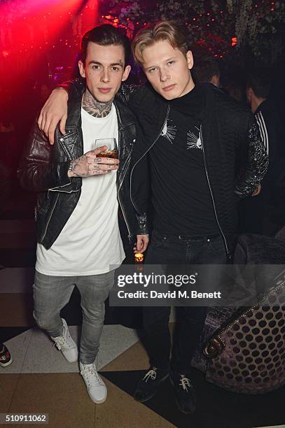 Alexander James and Roland van der Lepp attend the Ciroc & NME Awards 2016 after party hosted by Fran Cutler at The Cuckoo Club on February 17, 2016...