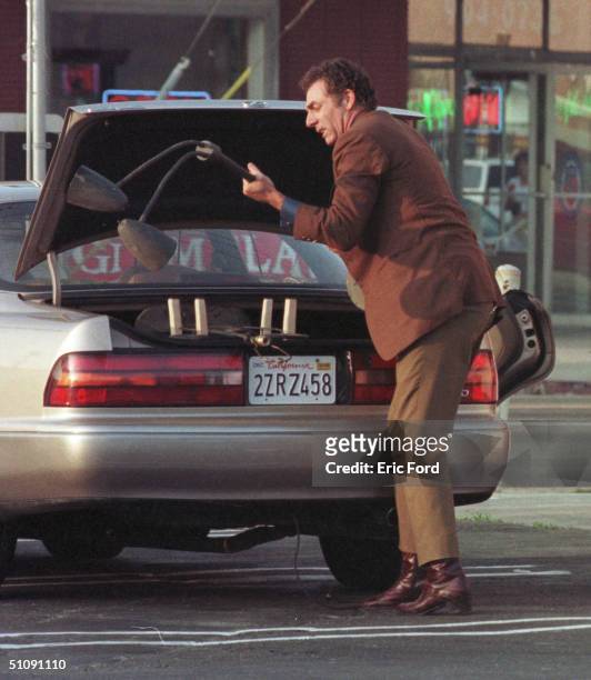 **Exclusive** Michael Richards Acts On The Set Of His New Pilot, April 6, 2000 In Los Angeles, Ca. The Former "Seinfeld" Star Plays A Wacky Comic Who...