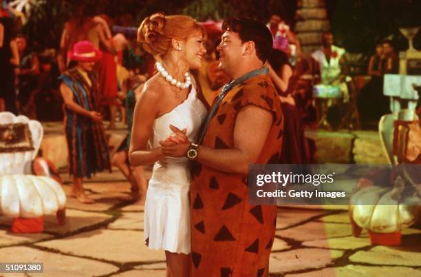 Fred Flinstone (Mark Addy And Wilma Slaghoople (Kristen Johnston..., Nieuwsfoto's