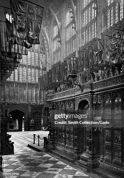 The chapel and tomb of King Henry VII in Westminster Abbey, United Kingdom, 1922. .