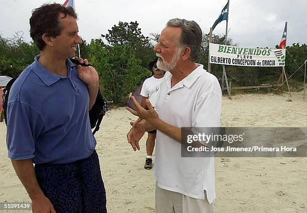 Environmental Lawyer Robert Kennedy, Jr., Left, Son Of The Late Senator Robert Kennedy Speaks To Puerto Rican Independence Party President Ruben...