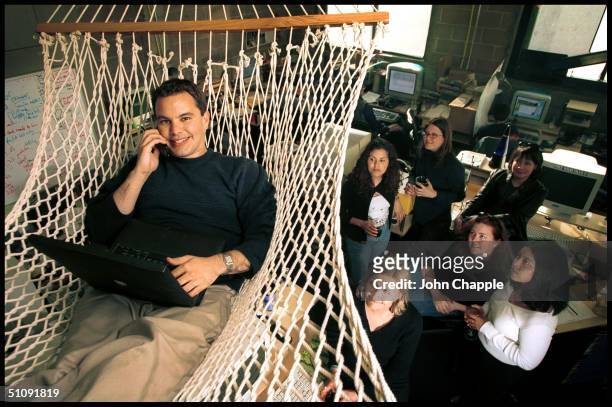 14Th April 2000, San Francisco, California. 27 Year Old Millionare Jeff Bonforte, Ceo Of I-Drive.Com Who Is Worth Between $5 - $10 Million. Pictured...
