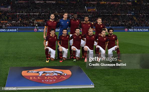 As Roma Ucl Team of AS Roma prior the UEFA Champions League Round of 16 First Leg ...