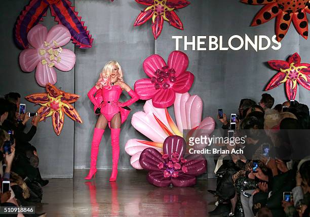 Designer Phillipe Blond walks the runway duringThe Blonds runway show during Fall 2016 MADE Fashion Week at Milk Studios on February 17, 2016 in New...