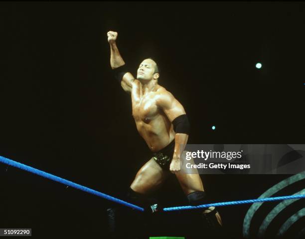 World Wrestling Federation's Wrestler Rock Poses June 12, 2000 In Los Angeles, Ca.