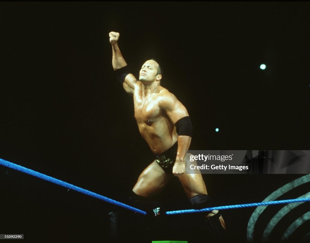 World Wrestling Federation's Wrestler Rock Poses June 12 2000 In Los Angeles Ca