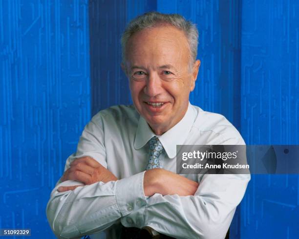 Ceo Of The Intel Corporation Andy Grove Poses For A Portrait June, 2000 In Palo Alto, California. Intel Is A Leading Designer And Manufacturer Of...