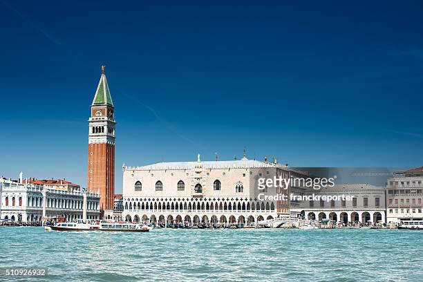 st mark's square with venice skyline - saint mark stock pictures, royalty-free photos & images