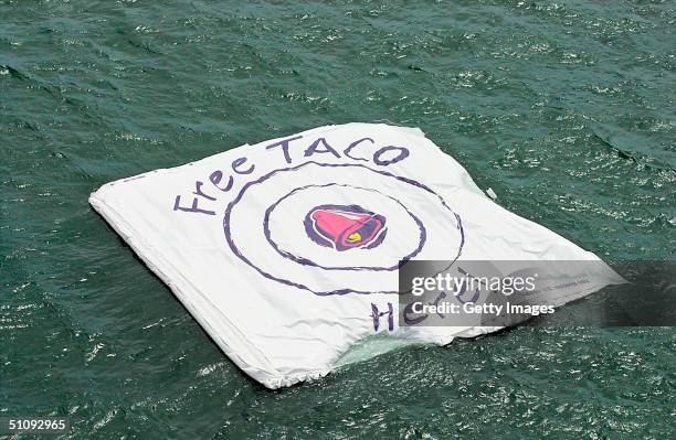 Undated File Photo: Taco Bell Floats A Promotional "Bullseye Target," In The Ocean. The Taco Company Is Promising A Free Taco To All 281 Million...