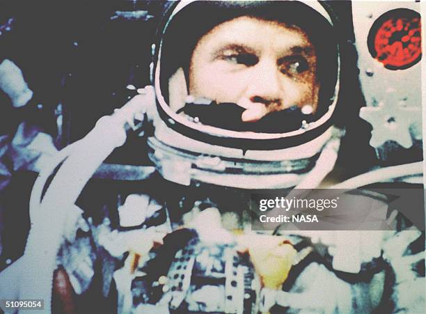 Cape Canaveral, Fl - February 20, 1962 - Astronaut John Glenn, Jr. Photographed In Space By An Automatic Sequence Motion Picture Camera. Glenn Was In...