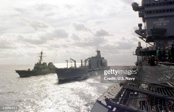 The Aircraft Carrier USS Enterprise And The Guided Missile Destroyer USS Gonzales Calls An Emergency The Aircraft Carrier USS Enterprise And The Guided Missile Destroyer USS Gonzales Calls An Emergency