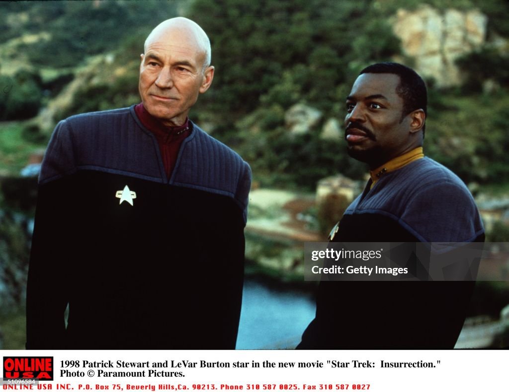 Patrick Stewart And Levar Burton Star In The New Movie Star Trek: Insurrection