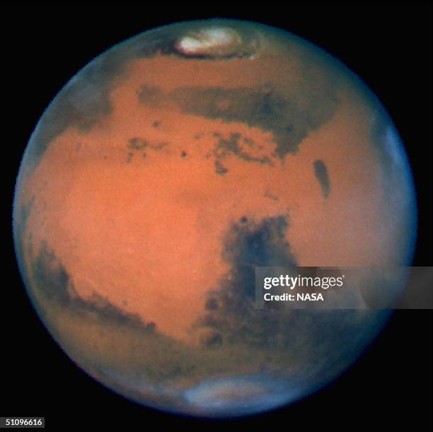 The Sharpest View Of Mars Ever Taken From Earth Was Obtained By The Recently Refurbished Nasa Hubble Space Telescope . This Stunning Portrait Was...