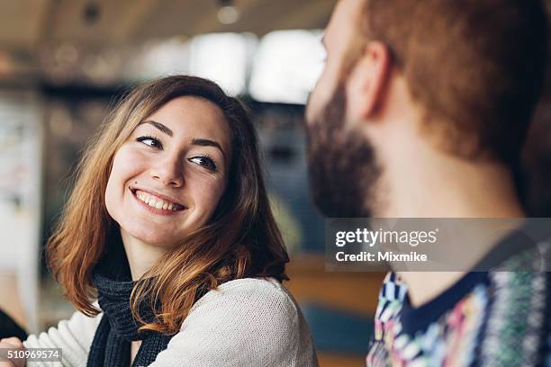 couple laughing - flirt stock pictures, royalty-free photos & images