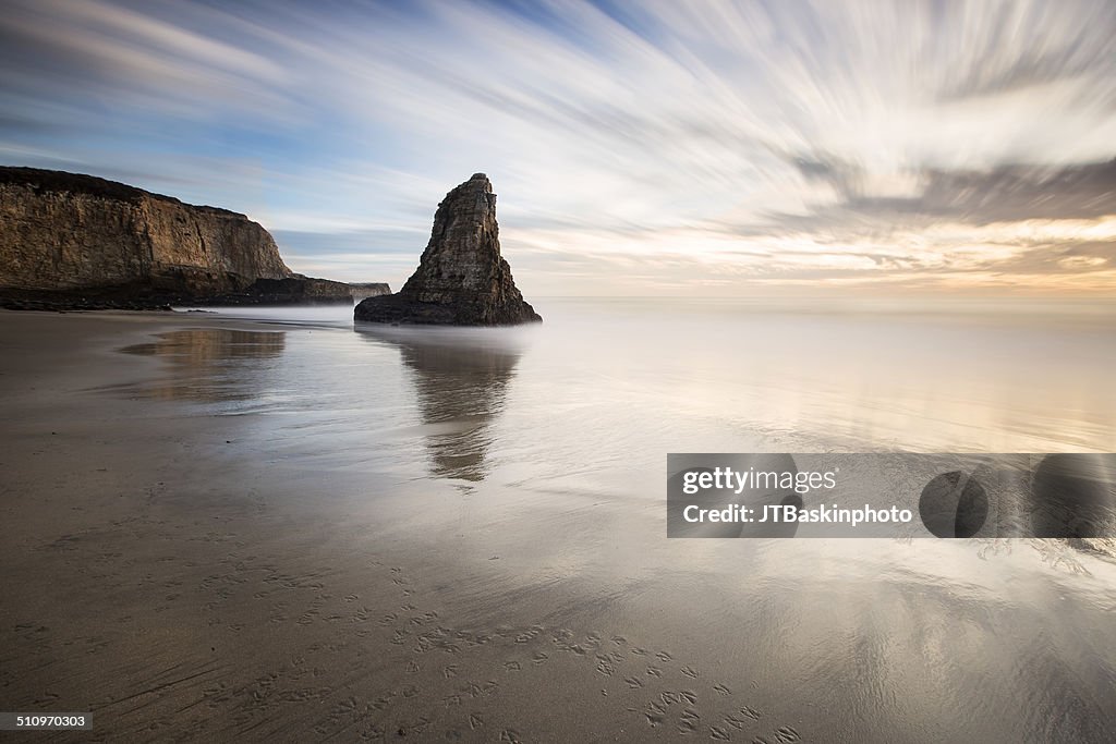 Sunset at Davenport Beach - California