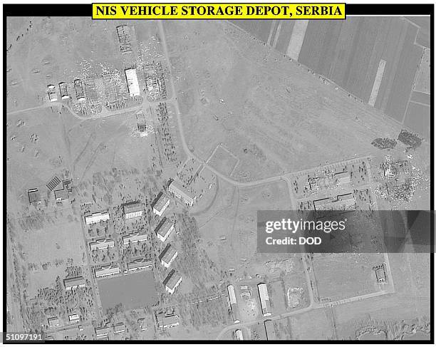 Post-Strike Assessment Photograph Of The Nis Vehicle Storage Depot, Serbia, Used By Joint Staff Vice Director For Strategic Plans And Policy Maj....