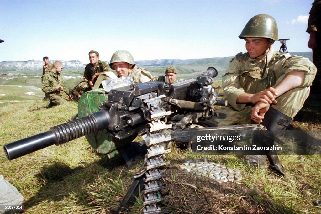Russian Soldiers Rest After A Battle With Islamic Rebels Near Karamakhi Village Dagestan September
