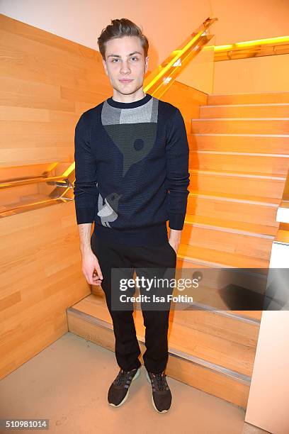 Jannik Schuemann attends the PantaFlix Party on February 17, 2016 in Berlin, Germany.