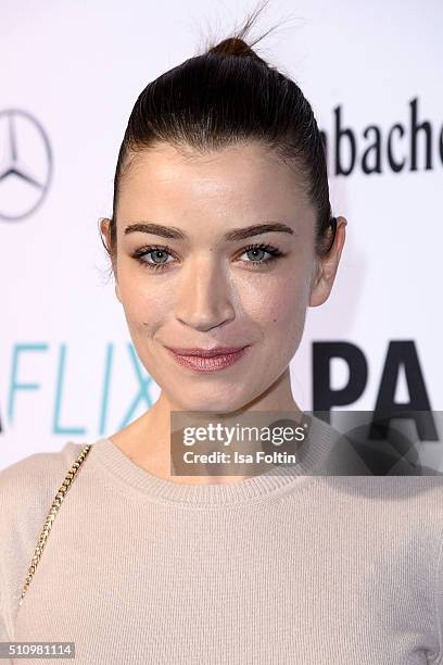 Anna Bederke attends the PantaFlix Party on February 17, 2016 in Berlin, Germany.