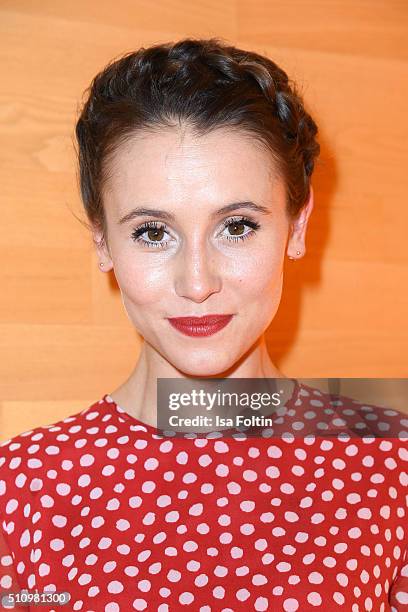 Peri Baumeister attends the PantaFlix Party on February 17, 2016 in Berlin, Germany.