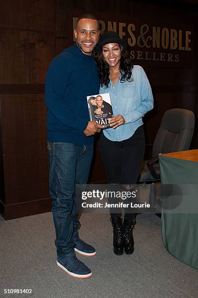 Devon Franklin and Meagan Good arrive for their book signing of "The Wait: A Powerful Practice For Finding The Love Of Your Live And The Life You...