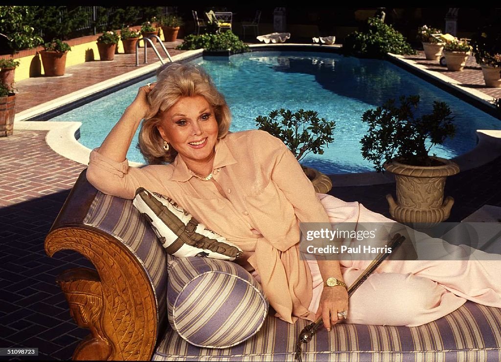 Bel Air Zsa Zsa Gabor Poolside In Her Bel Air Mansion Paul Harris