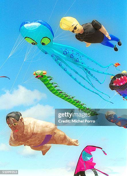 Giant Kites Float Along During The International Kite Festival In Scheveningen, Netherlands, June 5, 1999. The Festival Featured The World's Largest...