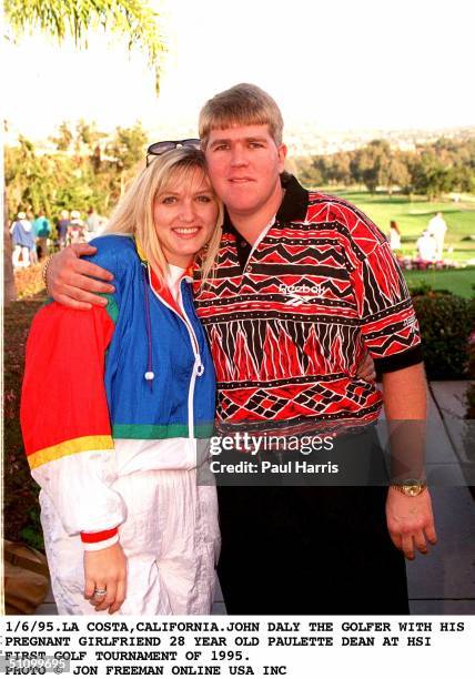 La Costa ,California.The Troubled Golfer John Daly At His First Golf Tournament In 1995,With His New Pregnant Girlfriend 28 Year Old Paulette...