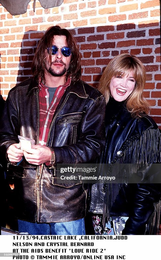 Castaic Lake California Judd Nelson And Crystal Bernard At The Aids Benefit Love Ride 2