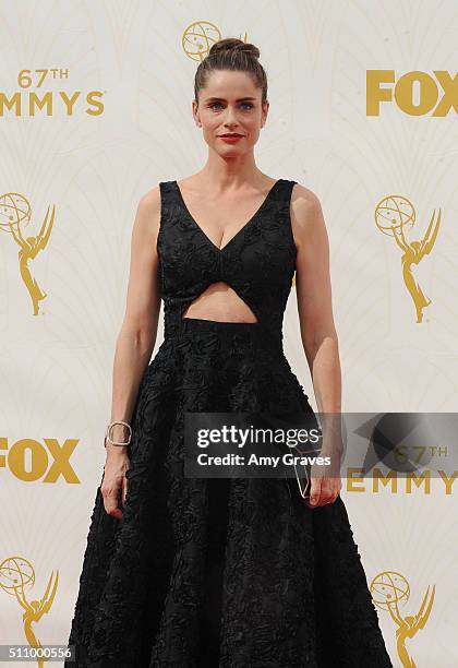 Amanda Peet attends the 67th Annual Primetime Emmy Awards on September 20, 2015 in Los Angeles, California.