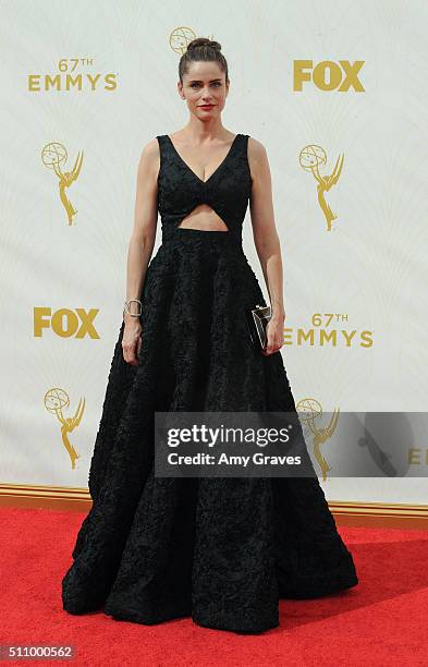 Amanda Peet attends the 67th Annual Primetime Emmy Awards on September 20, 2015 in Los Angeles, California.