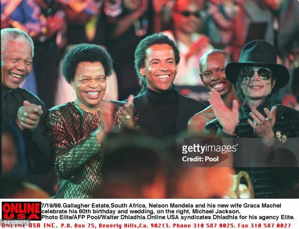 Gallagher Estate, South Africa.Michael Jackson Celebrate S Nelson Madelas 80Th Birthday Party And Marriage To Graca Mschel, Widow Of Samora Machel At...