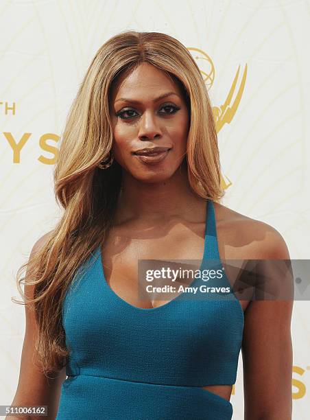 Laverne Cox attends the 67th Annual Primetime Emmy Awards on September 20, 2015 in Los Angeles, California.