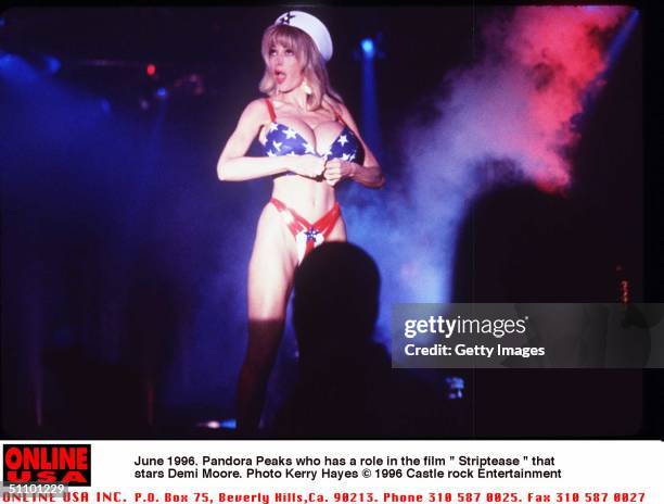 June 1996. Pandora Peaks Who Has A Role In The Film " Striptease", Starring Demi Moore