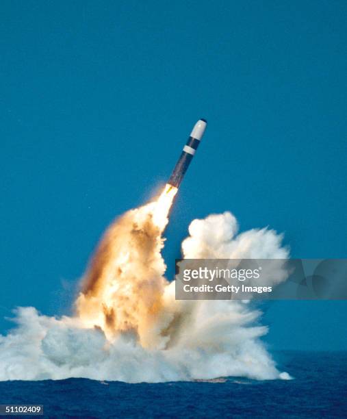 Trident Ii, Or D-5 Missile, Is Launched From An Ohio-Class Submarine In This Undated File Photo. According To A Congressional Report To Be Released...