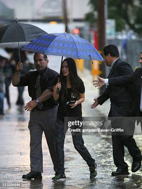 Megan Fox is seen at 'Jimmy Kimmel Live!' on February 17, 2016 in Los Angeles, California.