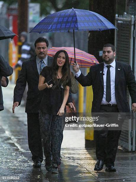 Megan Fox is seen at 'Jimmy Kimmel Live!' on February 17, 2016 in Los Angeles, California.