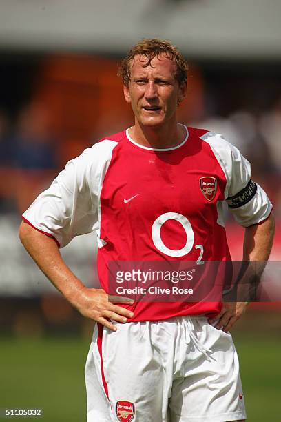 Ray Parlour of Arsenal in action during the Pre-Season friendly match between Barnet and Arsenal at the Underhill Stadium, Barnet on July 17, 2004 in...