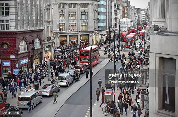 oxford street londra - oxford circus foto e immagini stock