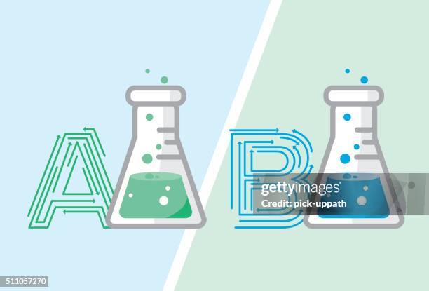 illustrations, cliparts, dessins animés et icônes de test de marketing a et b - lettre b