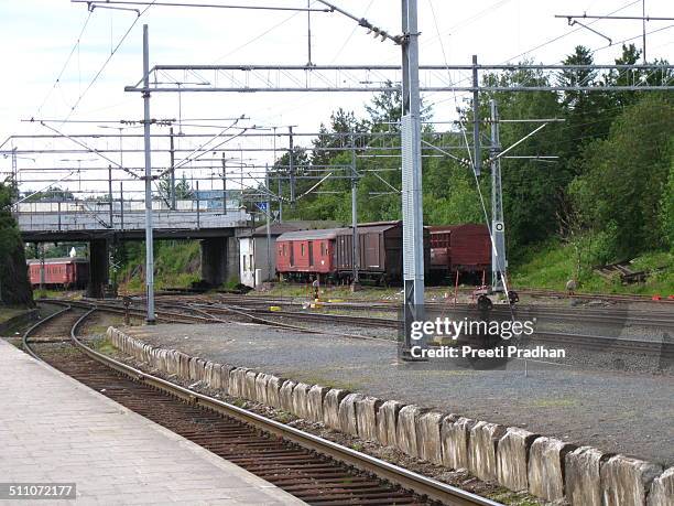 Cargo trains in Narvik, Norway.