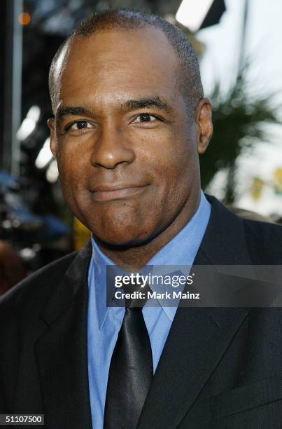 Actor Michael Dorn attends the premiere of "The Manchurian Candidate" on July 22, 2004 at the Samuel Goldwyn Theatre, in Los Angeles, California.