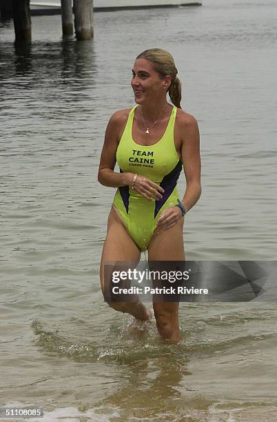 At a press conference announcing her retirement from marathon swimming at the Manly Wharf in Sydney on the 20th of February 2003.Susie captured the...