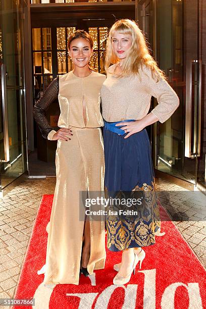 Janina Uhse and Eva Mona Rodekirchen attend the 'Berlin Opening Night Of GALA & UFA Fiction on February 11, 2016 in Berlin, Germany.