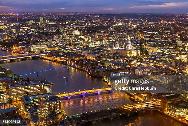 city of london at night, england, uk - guildhall london stock pictures, royalty-free photos & images