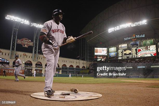 American League All-Star David Ortiz of the Boston Red Sox prepares to bat against the National League All-Stars Team during the Major League...