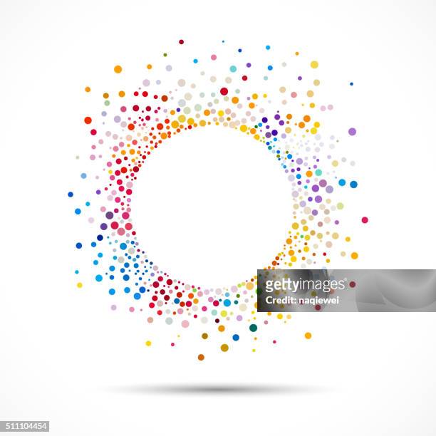 abstract colorful polka dot pattern - circle stock illustrations