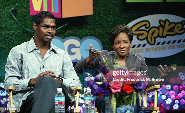 Executive Producer Lance Crouther and actress, Creator and Executive Producer Wanda Sykes of "I Can Do That" speak with the press at the TCA Tour...
